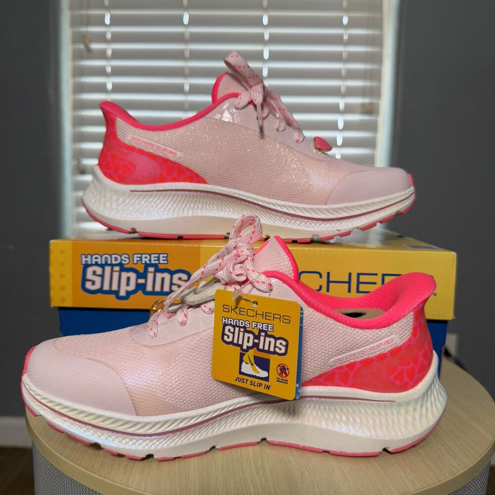 Skechers Performance Go Run Consistent 2.0 Womens 6 Pink White Slip on Medium - Picture 2 of 8